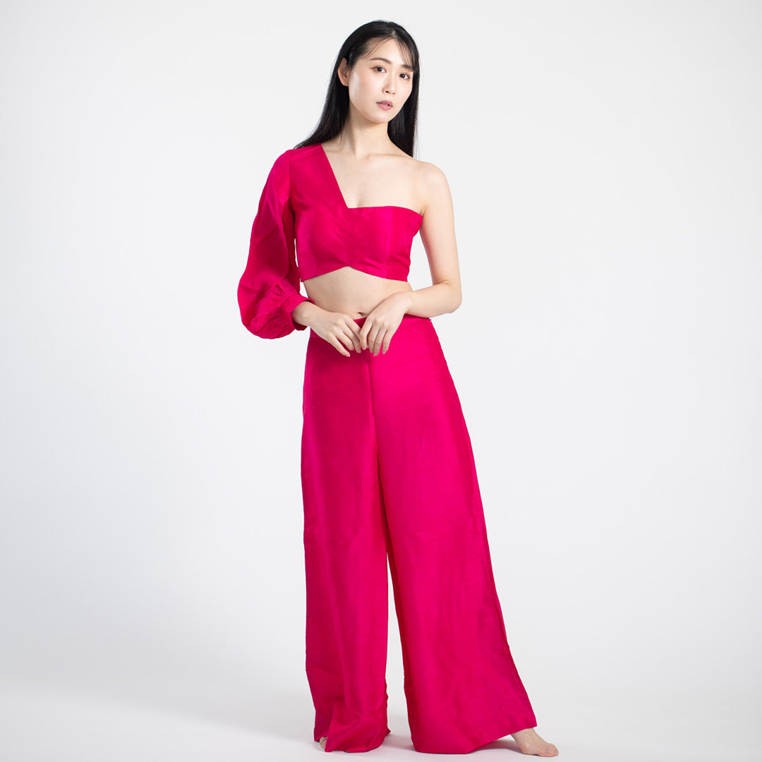Meera Silk Coord set - Pink