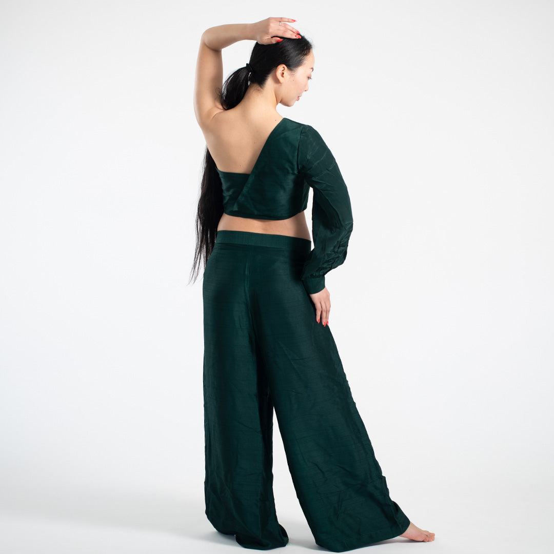 Meera Silk Coord set - Green