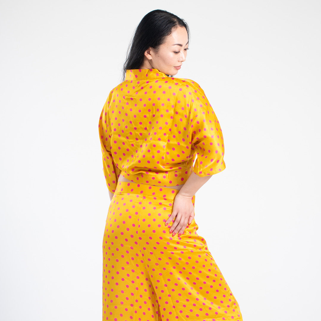 Polka Dot Silk Coord Set