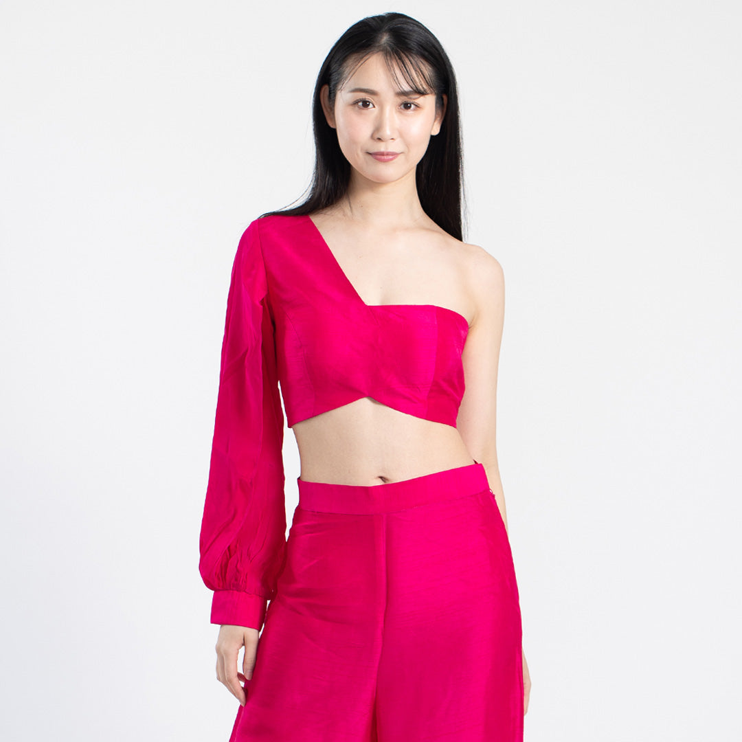 Meera Silk Coord set - Pink