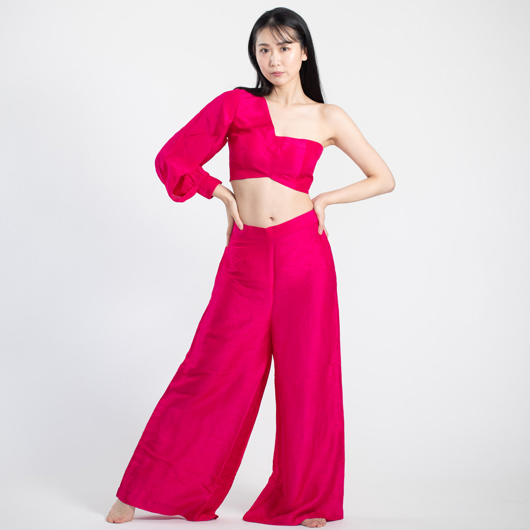 Meera Silk Coord set - Pink
