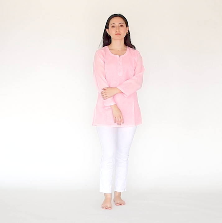 Embroidered Tunic Blouse (Pink)