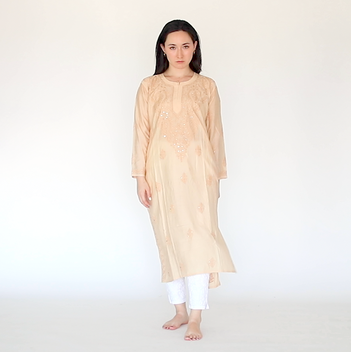 Sequin Dress (Beige)