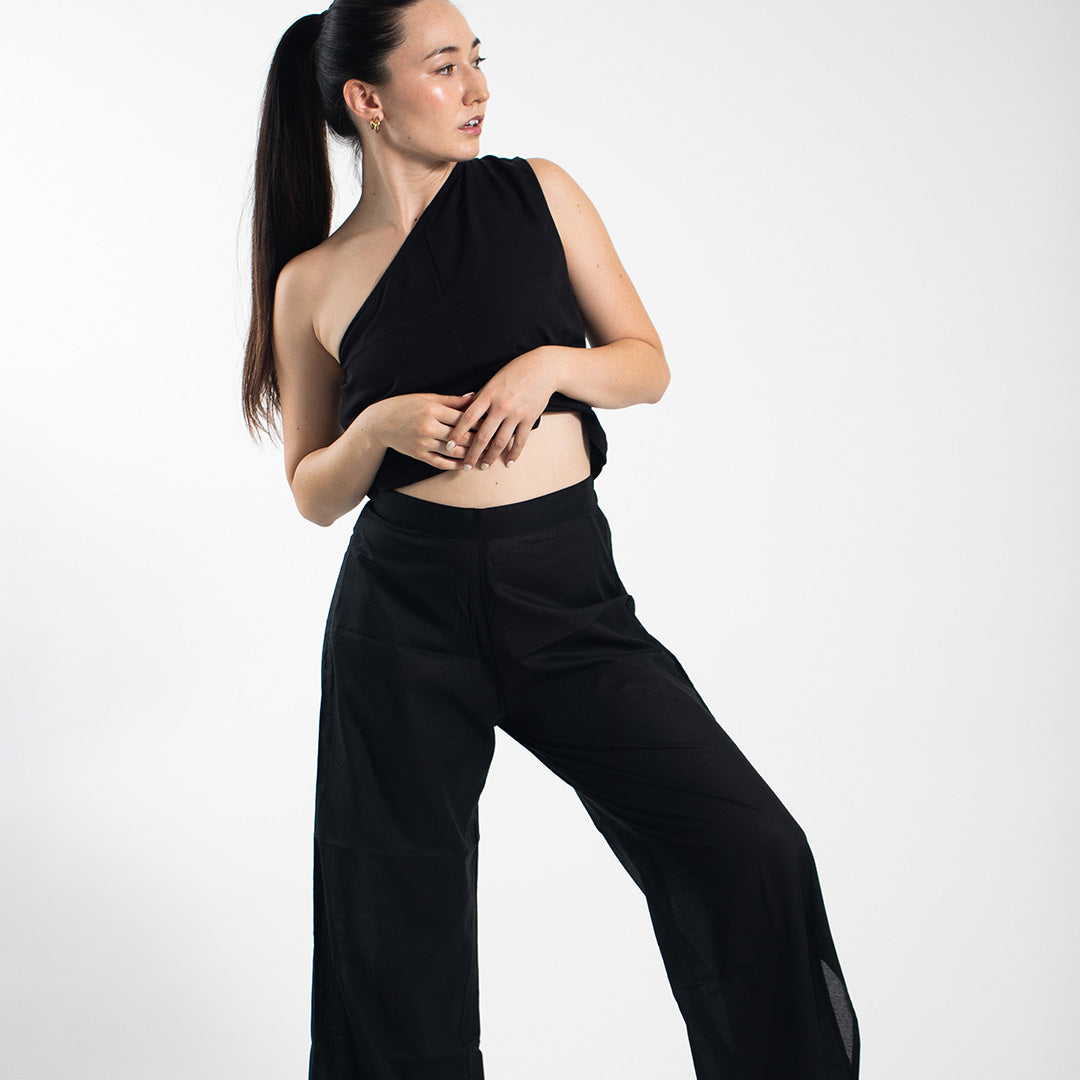Slit Pants - Black