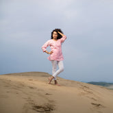 Embroidered Tunic Blouse (Pink)