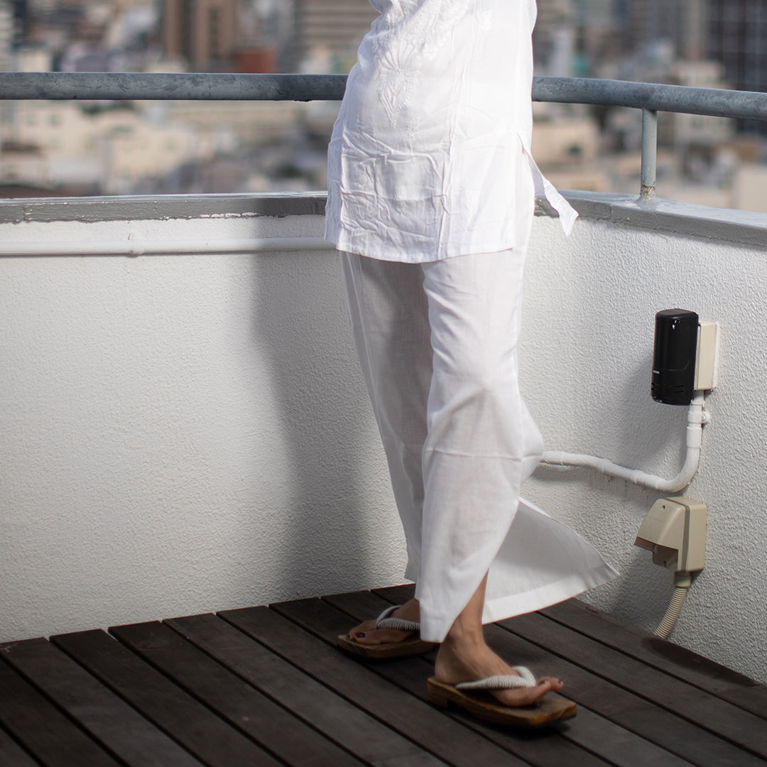 Slit Pants - White