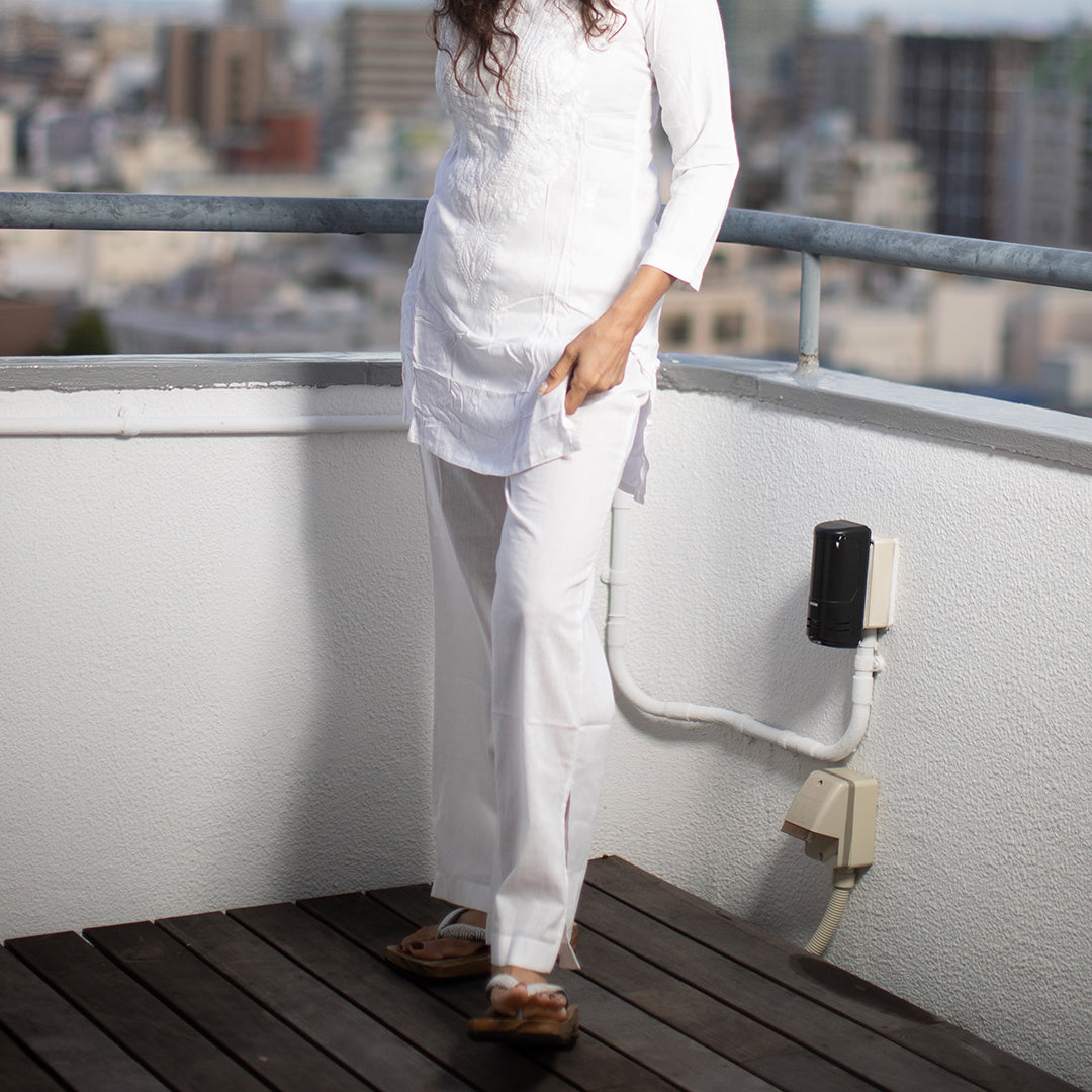 Slit Pants - White