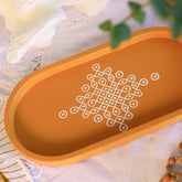 Rangoli Tray - Blue and Yellow