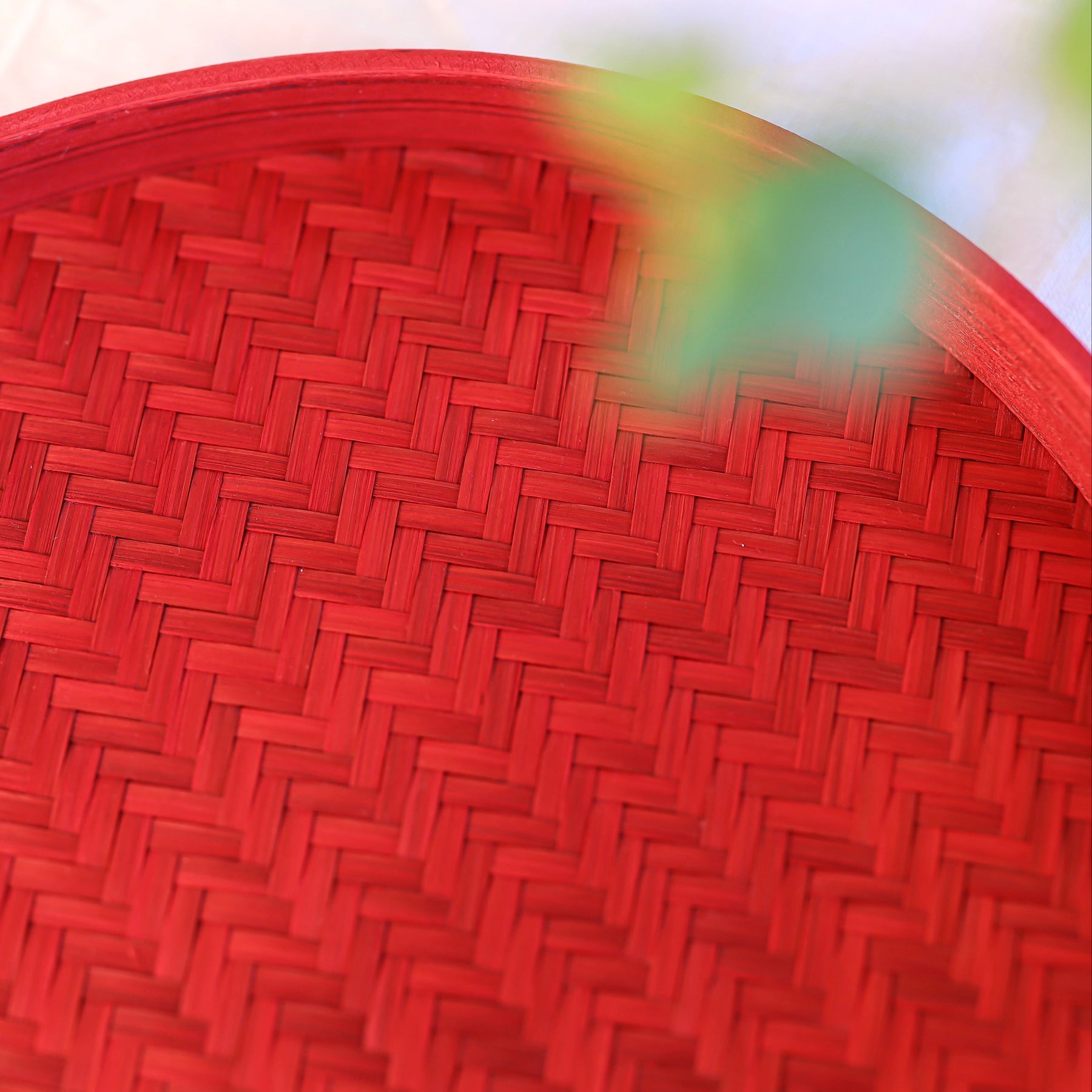 Veda Bamboo Tray - Red