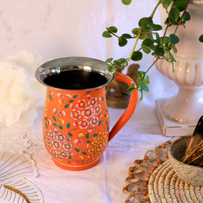 Orange Blossom Enamel Jug