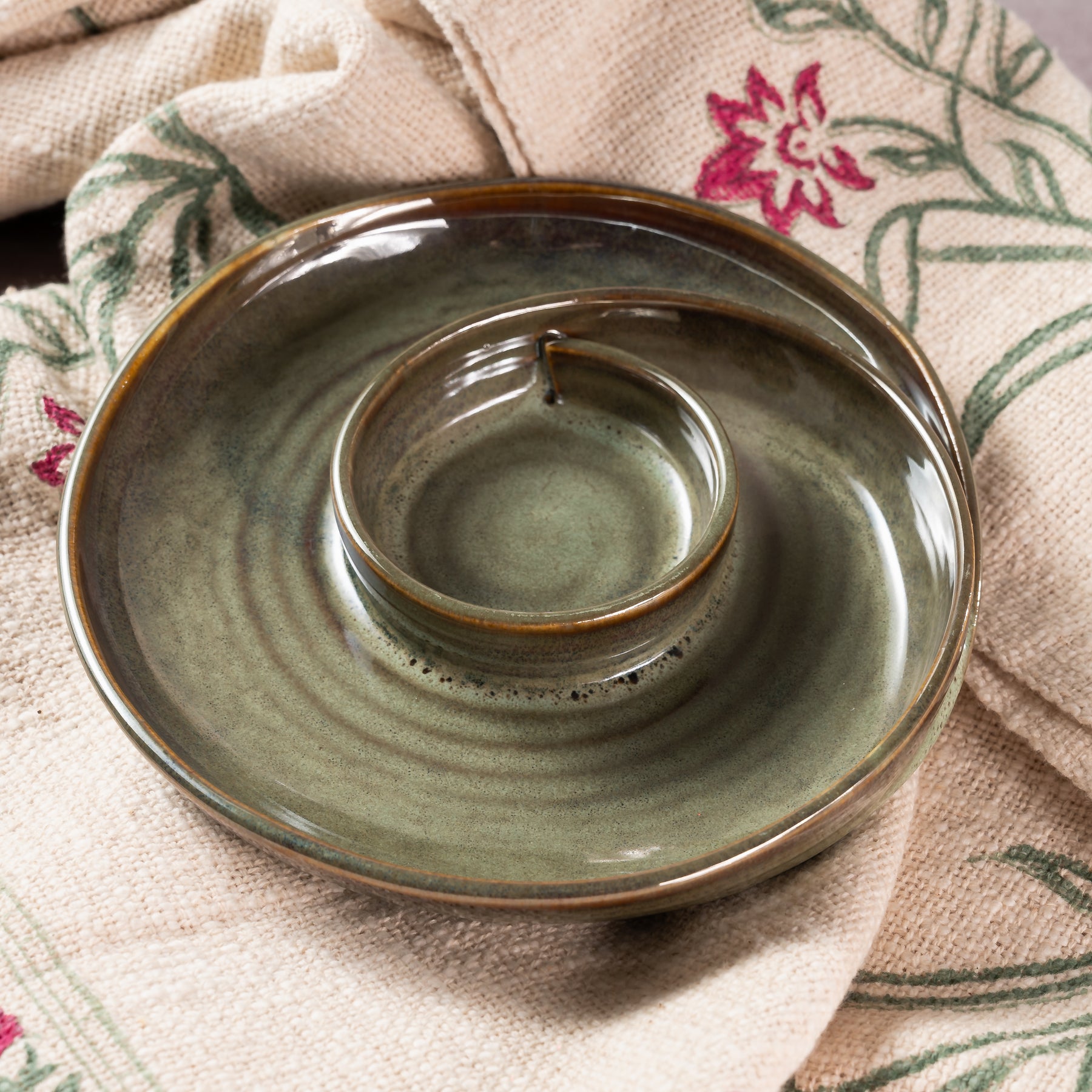 Tarang Chip & Dip (Round) – Olive