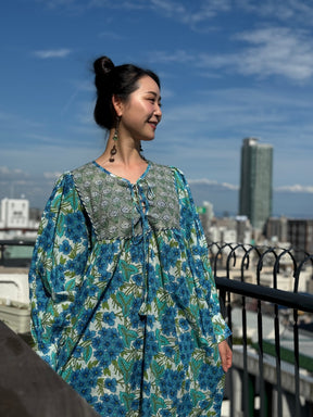 Aria Midi Dress - Blue