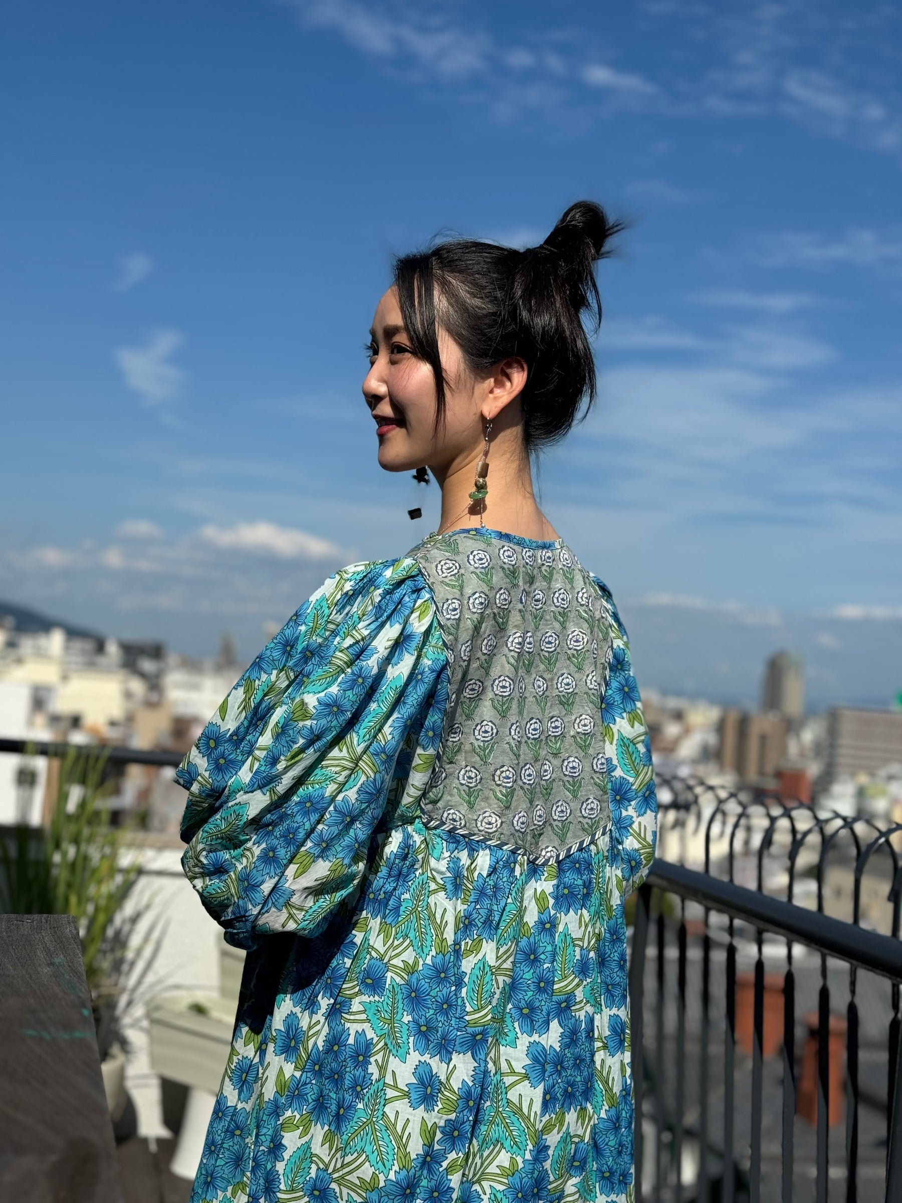Aria Midi Dress - Blue