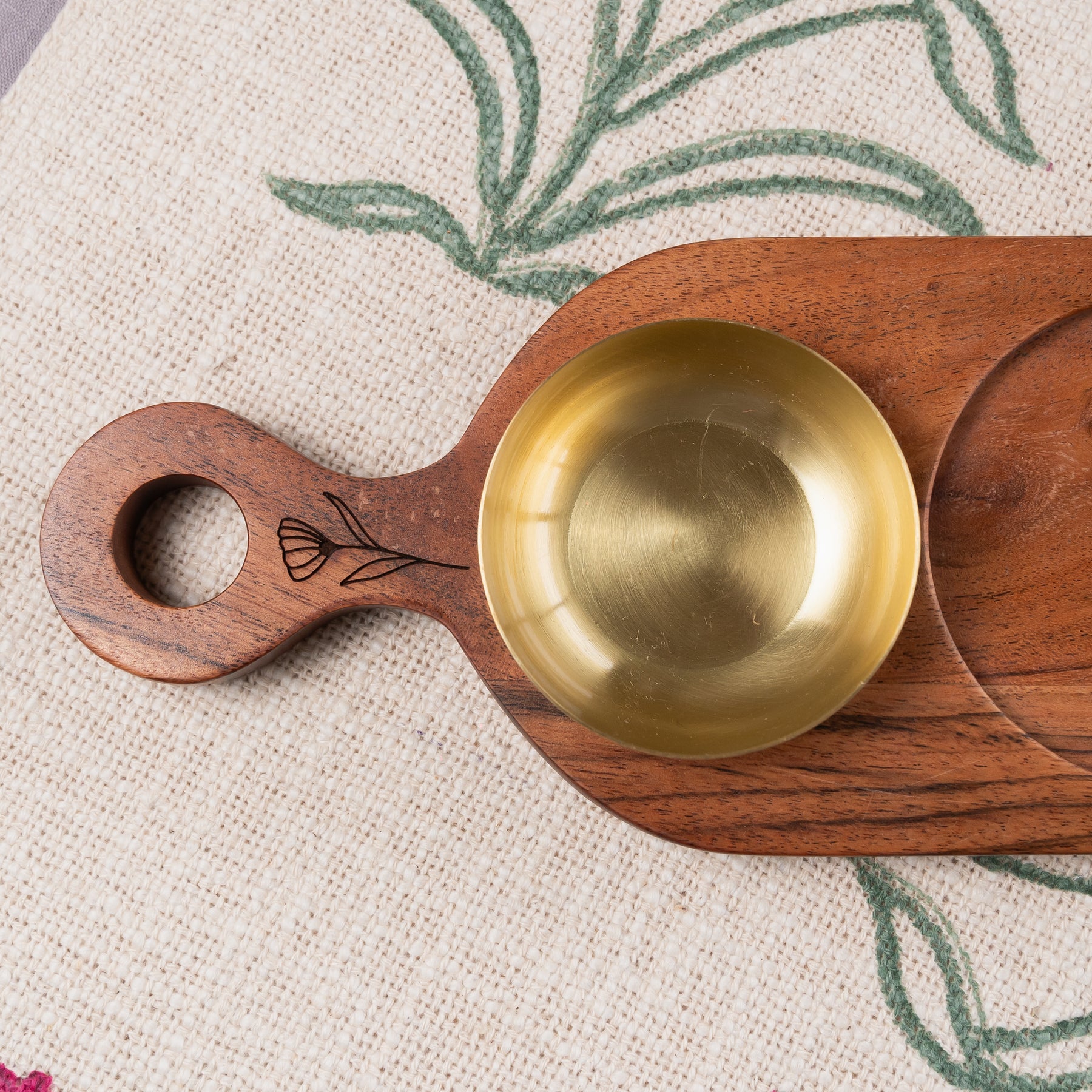 Tarang Serve Set - Brown & Gold