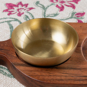 Tarang Serve Set - Brown & Gold