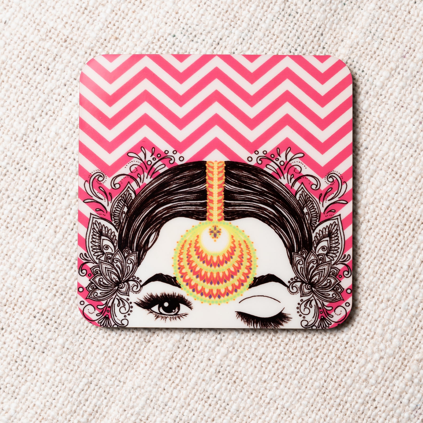 Square wooden coasters (set of 6)