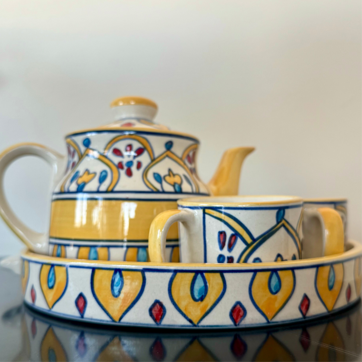 Sunshine Yellow 6 piece Tea Set