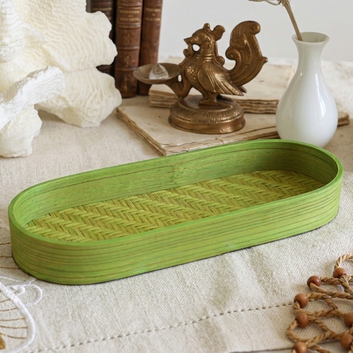 Veda Bamboo Tray - Green