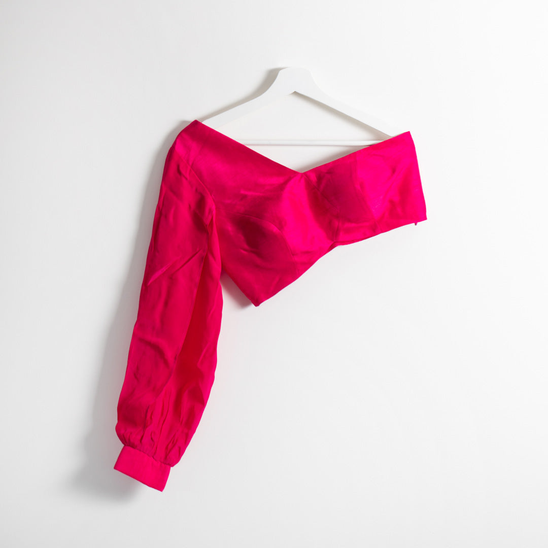Raw silk dress (pink)