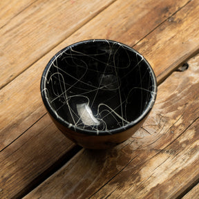 wooden mini bowl black