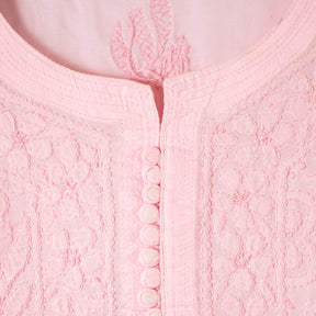 Embroidered Tunic Blouse (Pink)